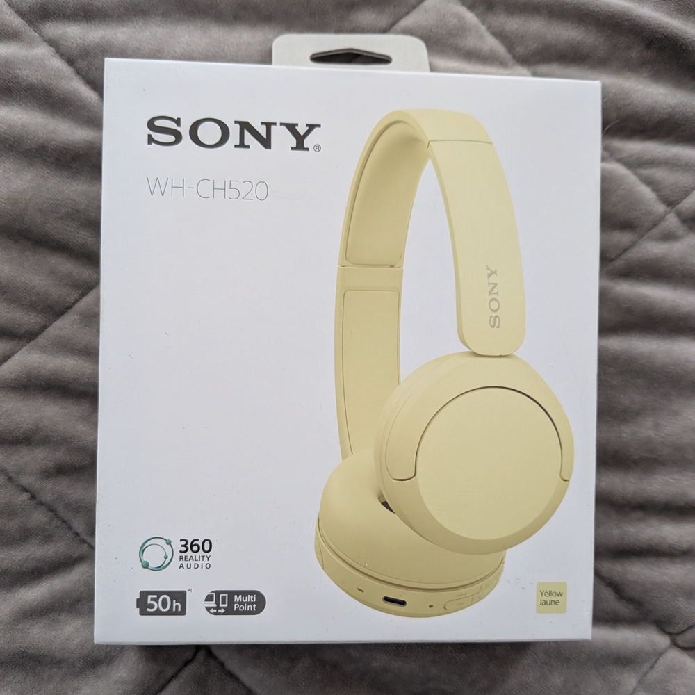 Sony WH-CH520 Wireless Headphones - Yellow